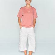 Coral Washed Logo Tee