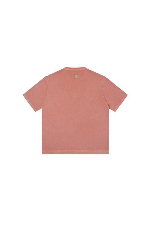 Coral Washed Logo Tee