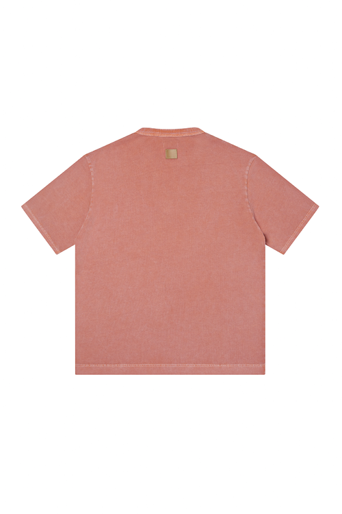Coral Washed Logo Tee