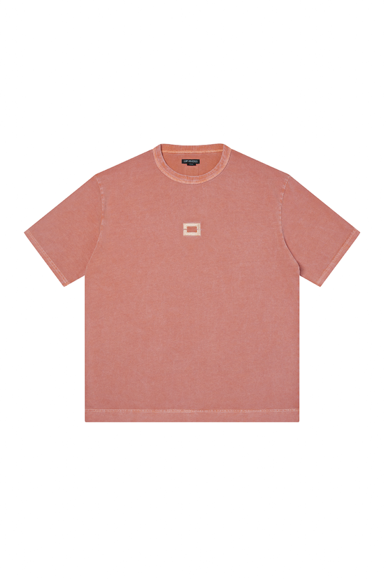 Coral Washed Logo Tee